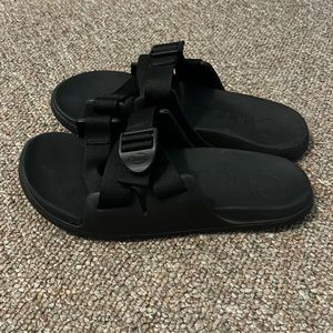 Used black Chaco slides in great condition!